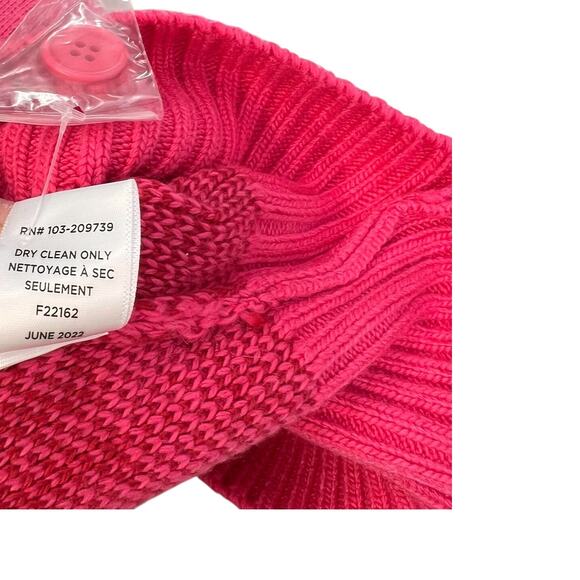 11 Honore Angie Cardigan Sweater 11h Monogram Print Pink Plus Size 1 14-16 - Picture 13 of 13